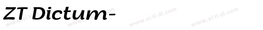 ZT Dictum字体转换